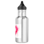 Graffiti spray verf roze mousserend hartontwerp waterfles (Rechts)