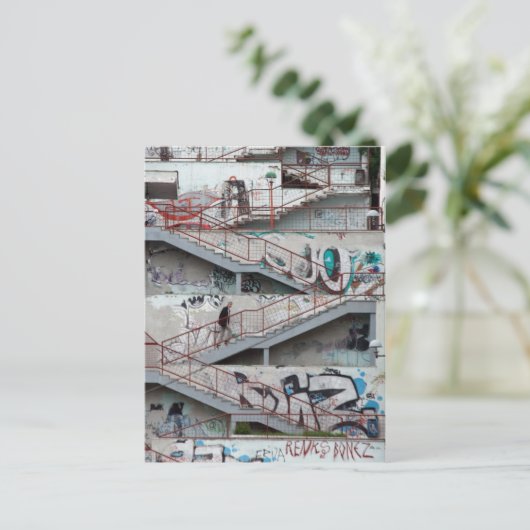 Graffiti Stairs, Sarajevo Briefkaart (Staand voorkant)