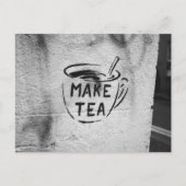 graffiti stencil kunst " make tea " slogan briefka briefkaart (Voorkant)