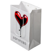 graffiti stencil liefde hart druppel pop kunst Gif Medium Cadeauzakje (Voorkant Gekanteld)