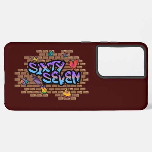 Graffiti Stijl 67 Samsung Galaxy Hoesje (Achterkant horizontaal)