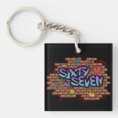 Graffiti Stijl 67 Sleutelhanger (Voorkant)