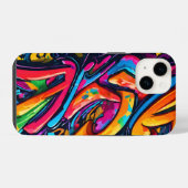 Graffiti stijl abstracte kunst iPhone hoesje (Achterkant horizontaal)