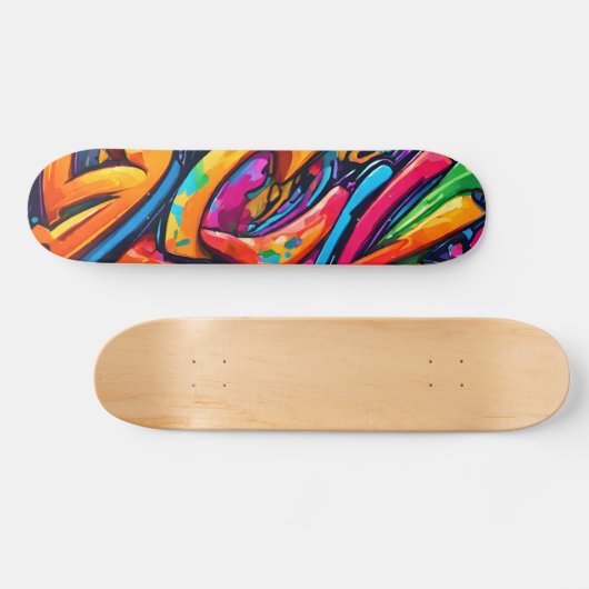 Graffiti stijl Abstracte kunst Persoonlijk Skateboard (Horizontaal)