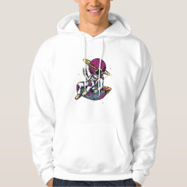Graffiti stijl Astronaut Cartoon Hoodie