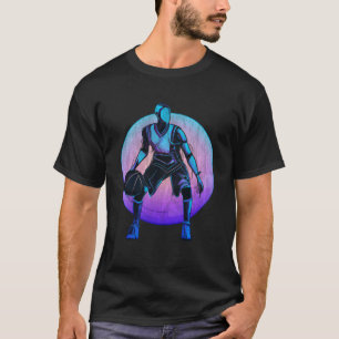 Graffiti Stijl Basketbal Robot T-shirt