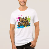 Graffiti stijl Big Poppa familie verjaardag Tri-Blend Shirt (Voorkant)