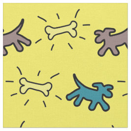 graffiti-stijl Blauwe hond Bone Y verbinding Stof
