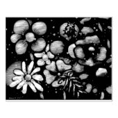 Graffiti-stijl bloemen lieveheersbeestje rubberstempel (Afrduk)