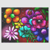 Graffiti-stijl bloemenlieveheersbeestje Decoupage Tissuepapier (Voorkant)