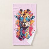 Graffiti stijl Giraffe Portret-58567 Bad Handdoek (Handdoek)