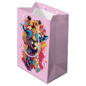 Graffiti Stijl Giraffe Portret-58567 Medium Cadeauzakje (Achterkant Gekanteld)
