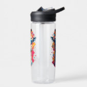Graffiti stijl Giraffe Portret-58567 Waterfles (Links)