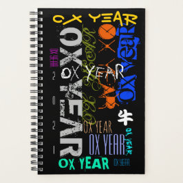 Graffiti stijl Herhalend Ox Jaar 2021 Kleine P Planner