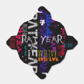 Graffiti stijl Herhalend Rat Jaar 2020 Haal FB uit Bedankdoosjes (Uitgevouwen)