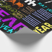 Graffiti stijl Herhalend Rat Jaar 2020 Wrapping P Cadeaupapier (Hoek)