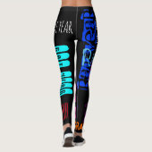 Graffiti-stijl Herhalend Rat Jaar Z Birthday L Leggings (Achterkant)