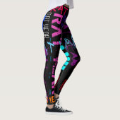 Graffiti-stijl Herhalend Rat Jaar Z Birthday L Leggings (Rechts)