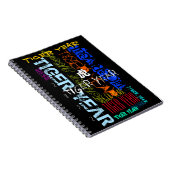 Graffiti-stijl Herhalend Tijger 2022 SNB Notitieboek (Rechterzijde)