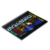 Graffiti-stijl Herhalend Tijger 2022 SNB Notitieboek (Linkerzijde)