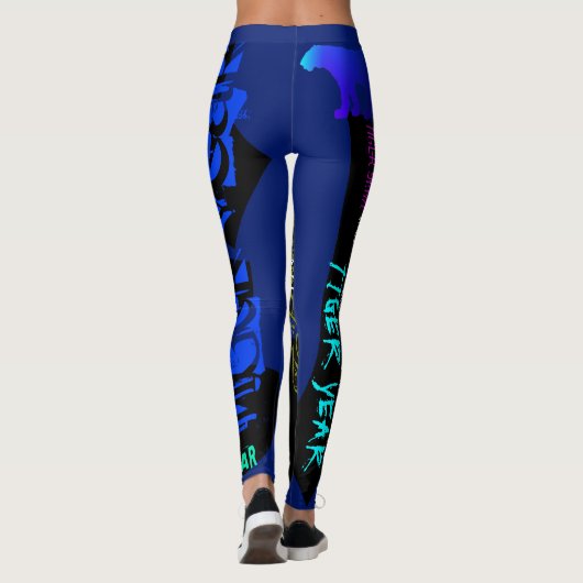 Graffiti-stijl Herhalend Tijger 2022 WL Leggings (Achterkant)