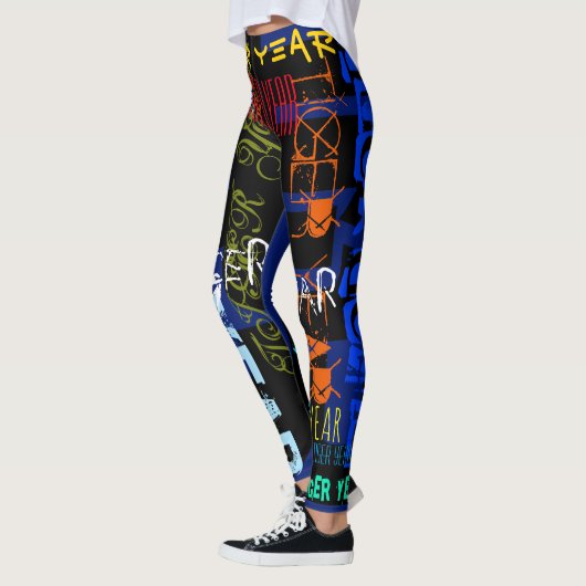 Graffiti-stijl Herhalend Tijger 2022 WL Leggings (Links)