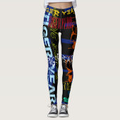Graffiti-stijl Herhalend Tijger 2022 WL Leggings (Voorkant)