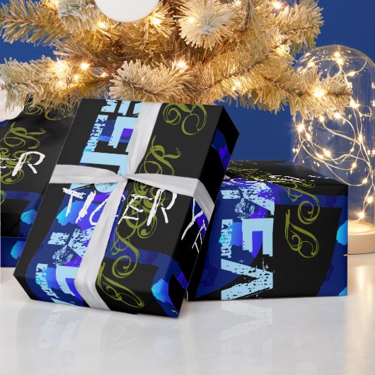 Graffiti-stijl Herhalend Tijger 2022 WP Cadeaupapier (Feestdagen)