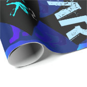 Graffiti-stijl Herhalend Tijger 2022 WP Cadeaupapier (Rol Hoek)