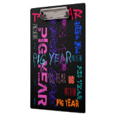 Graffiti stijl Herhalend varkensjaar 2019 Klembord (Links)