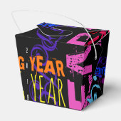 Graffiti stijl Herhalend Varkensjaar 2019 Take Out Bedankdoosjes (Achterkant)