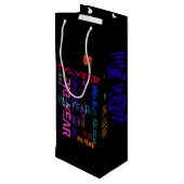 Graffiti-stijl Herhalend varkensjaar 2019 Wijngesc Wijn Cadeautas (Achterkant Gekanteld)