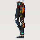 Graffiti stijl Herhaling konijnenjaar 2023 L Leggings (Links)