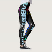 Graffiti stijl Herhaling konijnenjaar 2023 L Leggings (Rechts)