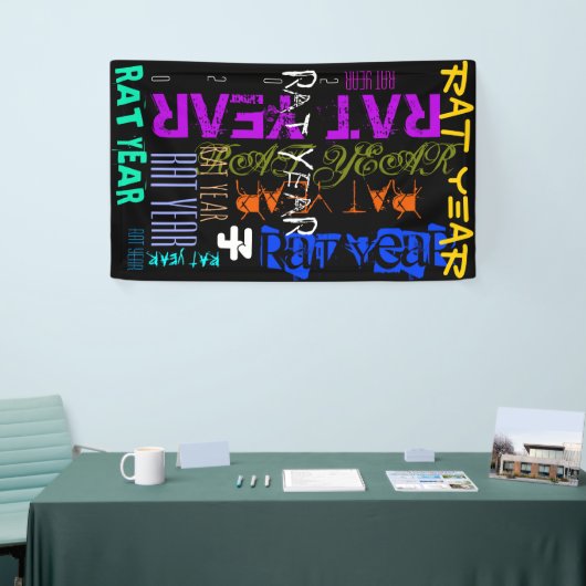 Graffiti-stijl Herhaling Rat Metal 2020 B Spandoek (Beurs)