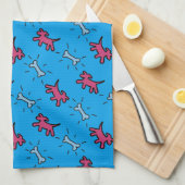 Graffiti stijl Honden Botten Kleur Handdoek 3 kiez (Quarter Fold)