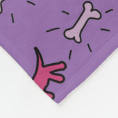 Graffiti-stijl Honden en Botten Dog Blanket 1 Fleece Deken (Hoek)