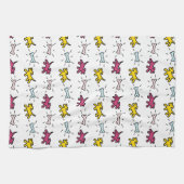 Graffiti-stijl Honden en Botten Witte handdoek 6 (Horizontaal)