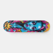 Graffiti stijl hoofd persoonlijk skateboard (Horizontaal)