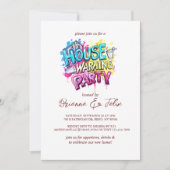 Graffiti Stijl Huis Warming Party Kaart (Voorkant)