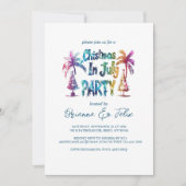 Graffiti Stijl Kerstmis in Juli Feest Kaart (Voorkant)