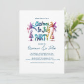 Graffiti Stijl Kerstmis in Juli Feest Kaart (Staand voorkant)