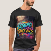 Graffiti-stijl "Legend Since 70's Mannen Tshirt (Voorkant)