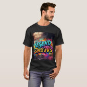 Graffiti-stijl "Legend Since 70's Mannen Tshirt (Voorkant volledig)