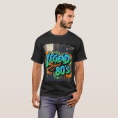 Graffiti-stijl "Legend Since 80's" Mannen T-shirt (Voorkant volledig)