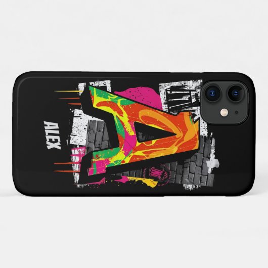  Graffiti stijl letter "A" Graphic Case-Mate iPhone Case (Achterkant (horizontaal))