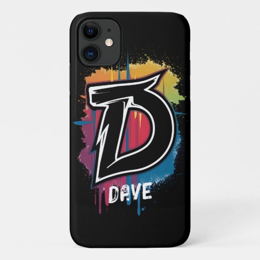 Graffiti stijl letter "D" monogrammed  Case-Mate iPhone Case (Achterkant)