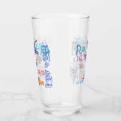 Graffiti-stijl Rat Chinees jaar Zodiabeglas Glas (Links)