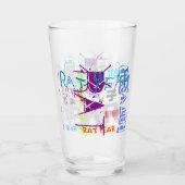 Graffiti-stijl Rat Chinees jaar Zodiabeglas Glas (Voorkant)