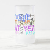 Graffiti-stijl Rat Chinees jaar Zodiac Glass Mok (Center)